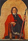 Florian Canvas Paintings - St Florian (Griffoni Polyptych)